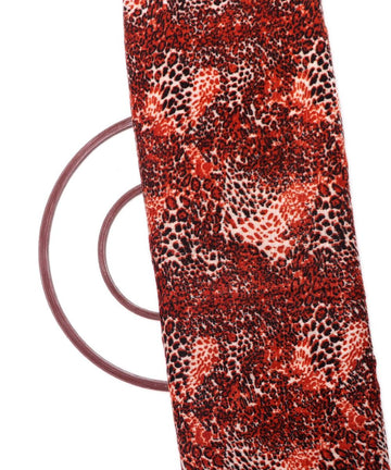 white and orange unique print velvet fabric b106 5419